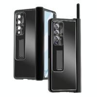 Shockproof Aluminum Double Hinge Case for Samsung Galaxy z Fold 4 - Black
