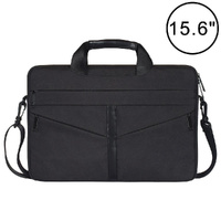 Stylish Zipper Laptop Bag With Shoulder Strap - Durable &amp; Breathable - Black