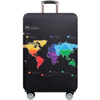 Protective Elastic Suitcase Cover - Fits 22-24 Inch Luggage - Dustproof &amp; Scratch-proof - Geometric Map