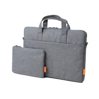 Light Gray A530 Series Portable Laptop Bag - 14-15.4 Inch with Small Bag &amp; Removable Strap