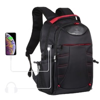 Portable Dual-shoulder Laptop Backpack - Foldable &amp; Removable Black