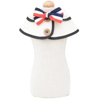 Dog Shawl Saliva Towel Scarf Pet Bow Tie Jewelry Accessories - Size L - White