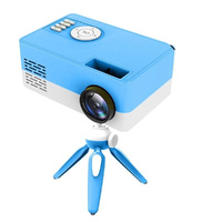 Mini Led Projector With Tripod Mount - Supports Av / Hdmi / Usb / Tf - 1080P Hd - Blue White