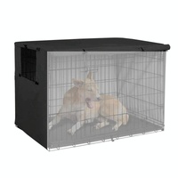 Outdoor Pet Cage Cover - Waterproof &amp; Dustproof - 109x74x76cm - Black