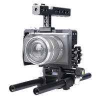 Sony A6000 / A6300 / A6400 / A6500 Camera Cage Stabilizer With Handle - Black