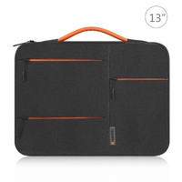 13 Laptop Sleeve Case for Macbook Samsung Thinkpad Sony Dell Alienware Chuwi Asus Hp -13.5 Inch Zipper Briefcase Handbag - Black