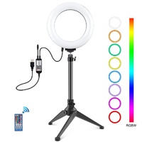 6.2 Rgbw Led Ring Light with Tripod and Remote Control