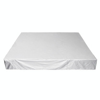 244x244x90cm Waterproof &amp; Dustproof Cover for Bathtub Swimming Pool Table &amp; Chair - Protects from Falling Leaves - Silver