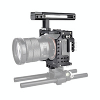 Handle Video Camera Cage Stabilizer For Sony A7K / A72 / A73 / A7S2 / A7R3 / A7R2 / A7X Black