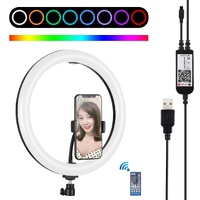 11.8 Dual-temp Led Ring Light with Tripod &amp; Remote - Black