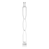 Aluminum Extension Arm with Hollow Grip - 20cm - Silver
