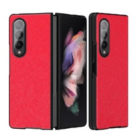 Foldable Cross Pattern Phone Case for Samsung Galaxy z Fold 4 / 5g - Foldable Design - Red