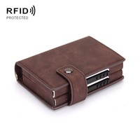 Secure Dual Card Wallet with Rfid Blocking - Mad Horse Matte Brown