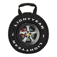 Kindergarten Shoulder Bag - Tire Shaped for Kids - Black