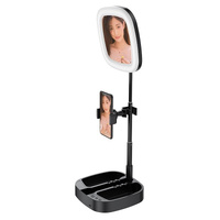 Portable Folding Desktop Live Broadcast Light Stand - Black