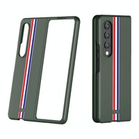 Frosted Skin Case for Samsung Galaxy z Fold 4 - Slim &amp; Stylish - Green Color Bar