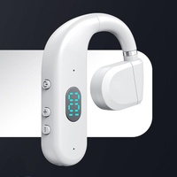 Wireless Bluetooth Headphone with Digital Display - Black - White