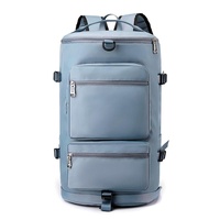 Waterproof Gym Bag - Shoe Compartment Included - Fog Blue