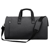 Shoe Compartment Travel Suit Bag - Compact &amp; Organized - Dark Grey