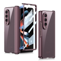 Samsung Galaxy z Fold 4 Magnetic Hinged Folding Case - Wine Red