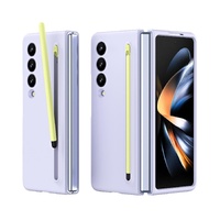Enhanced Shockproof Phone Case for Samsung Galaxy z Fold 4 - Pen Design - Purple
