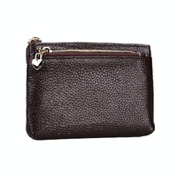 Spacious Litchi Texture Rfid Hand Wallet - Coffee