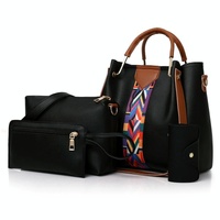 Versatile 4-in-1 Messenger Bag for Women - Fashionable &amp; Spacious - Black