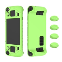 Silicone Game Controller Cover with 4 Key Caps - Protective - Luminous Green