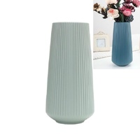 Versatile Plastic Flower Vase for Dry and Wet Arrangements - Green