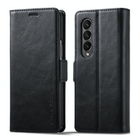 Rfid Leather Phone Case for Samsung Galaxy z Fold 4 / 5g - Secure &amp; Stylish - Black