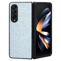 Foldable Diamond Case for Samsung Galaxy z Fold 4 - Compact and Stylish - Flash White
