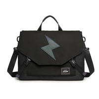 Anti-drop Crossbody Laptop Bag - 16 Inch Airbag Design - Black Lightning