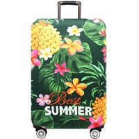 Stretchy Luggage Dust Cover - Durable &amp; Protective - Size l - Banana Leaf Yellow - M