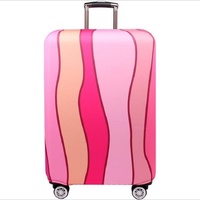 Protective Elastic Luggage Covers - 25-28 Inch - Resistant to Abrasion and Dust - Pink Ripple