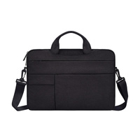13.3 Inch Portable Laptop Shoulder Bag - Oxford Cloth &amp; Nylon - Black