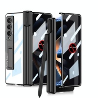 Foldable Magnetic Privacy Case with Pen Holder - Fits 4th Generation Ipad - Black