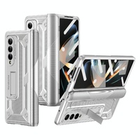 Shockproof Secure Hinge Phone Case for Samsung Galaxy z Fold 4 5g - Silver