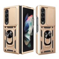 Samsung Galaxy z Fold 4 Tpu Pc Case with Sliding Camera Cover - Gold