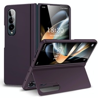 Foldable Phone Case with Holder for Samsung Galaxy z Fold 4 - Full Coverage - Dark Purple