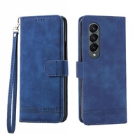 Premium Leather Tpu Case for Samsung Galaxy z Fold 4 / 5g - Blue