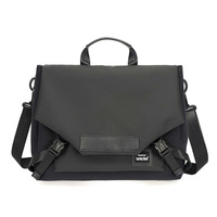 Anti-drop Crossbody Laptop Bag - 16 Inch Airbag Design - Pure Black