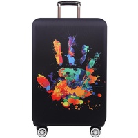Medium Elastic Luggage Cover - Thick Wear-resistant Anti-dust Protection - Colourful Handprints
