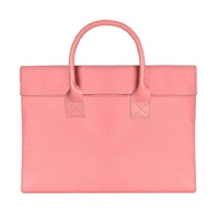 Universal 15.4 Soft Handle Laptop Bag for Macbook Samsung Sony Dell Alienware Chuwi Asus Hp - Portable &amp; Wearable - Pink
