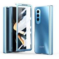 Foldable Electroplated 5g Case for Samsung Galaxy z Fold 4 - Blue