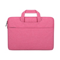 Waterproof Laptop Handbag - Large Capacity Shock-absorbing - Fits 14.1-15.4 Inches - Rose Pink