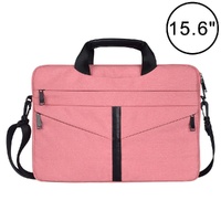 Stylish Zipper Laptop Bag With Shoulder Strap - Durable &amp; Breathable - Pink
