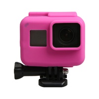 Silicone Border Frame Mount for Gopro Hero5 - Protective Cover - Pink