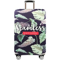 Stretchy Luggage Dust Cover - Durable &amp; Protective - Size l - Sword Leaf Forest - Xl
