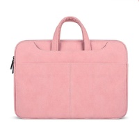 Waterproof Portable One-shoulder Handbag for 13.3 Laptops with Strap &amp; Magic Stick - Pink