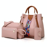Versatile 4-in-1 Messenger Bag for Women - Fashionable &amp; Spacious - Pink